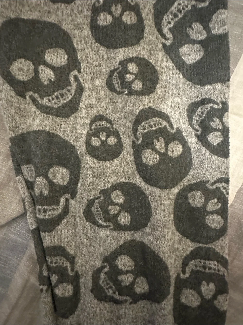 Kids Heather Gray Skull Print Pajama Joggers